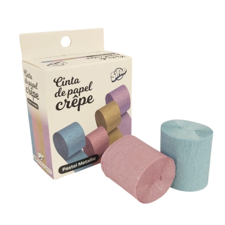 Cinta Crepe Sifap Pastel Metallic Art.5303